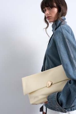 Складной клатч Gaia с металлическими элементами артикул 151528736