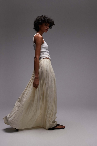 Юбка с растяжкой на талии и гофрированной юбкой артикул 141818071