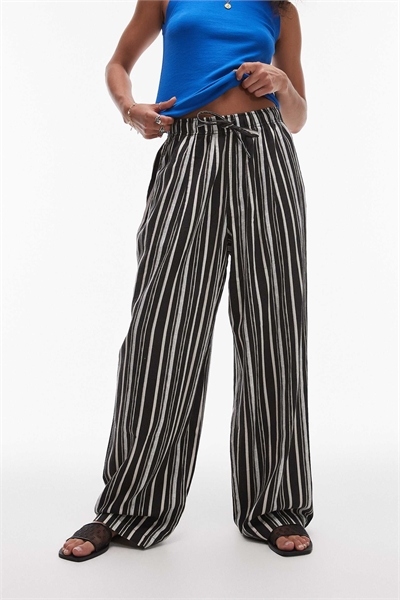 Брюки-балоны из льна артикул 148370982