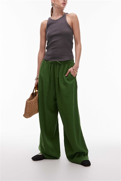 Брюки-балоны из льна артикул 140917964