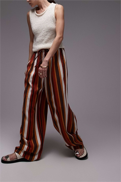 Брюки-балоны из льна артикул 140439330