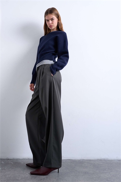 Брюки овальной формы с заутюженными складками артикул 151449322