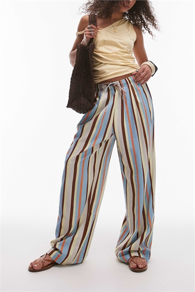 Брюки-балоны из льна артикул 148370977