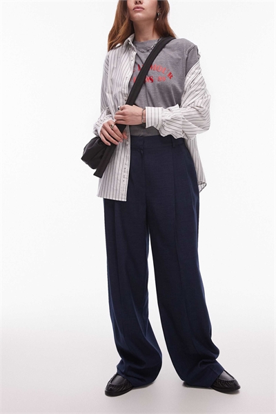 Брюки с высокой посадкой и складками «балон» артикул 139877033