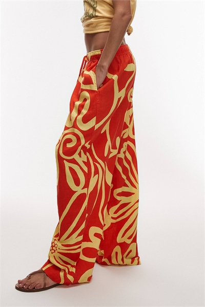 Брюки-балоны из льна артикул 140917971