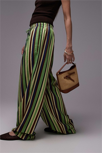 Брюки-балоны из льна артикул 140917968