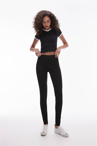 Длинные леггинсы из плотной ткани артикул 133631631