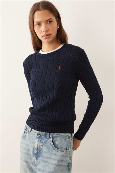 Свитер из хлопка с косами и логотипом в виде иконки Джулианны артикул 152313253