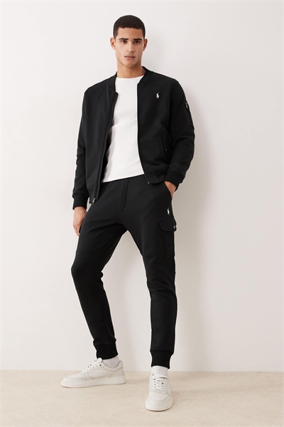 Джоггеры с логотипом в виде значка из двойного трикотажа артикул 152231013