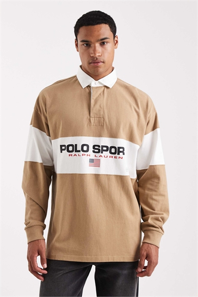 Поло для регби с логотипом на груди в виде флага, свободный крой артикул 148371243