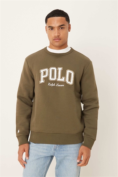 Флисовая толстовка с большим логотипом в стиле студенческого шрифта артикул 148292267