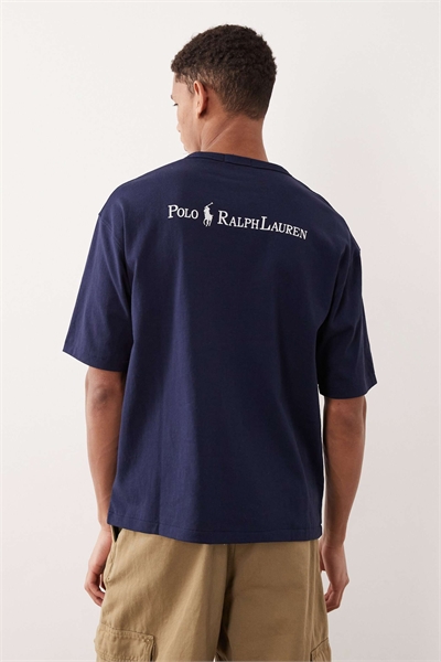 Футболка свободного кроя из плотной ткани с логотипом Script Player на спине артикул 152230993