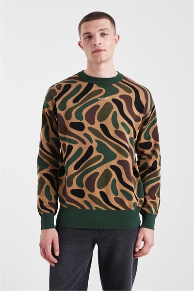 Свитер из трикотажа с камуфляжным принтом по всей поверхности артикул 152560405