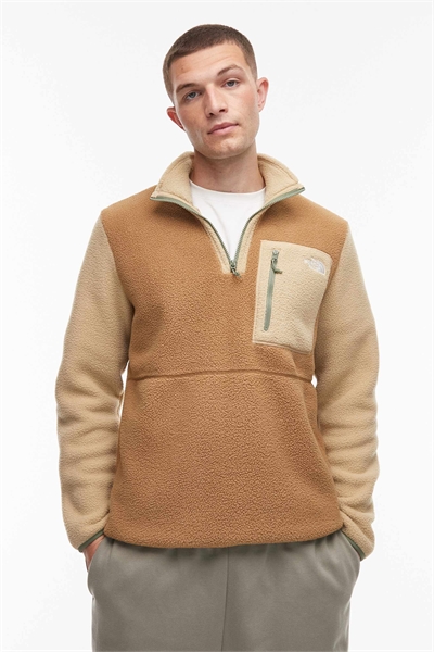 Флисовая кофта Yumiori с 1/4-застежкой-молнией и цветовыми вставками артикул 149110226