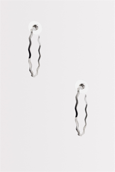 Серьги-кольца в виде волн артикул 155002007