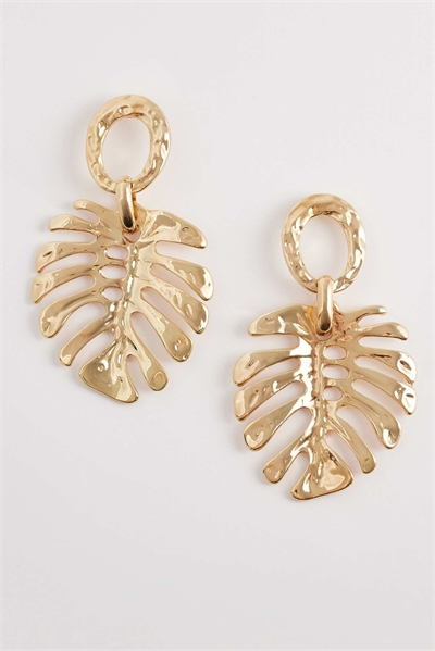 Серьги в виде пальмовых листьев артикул 155002014