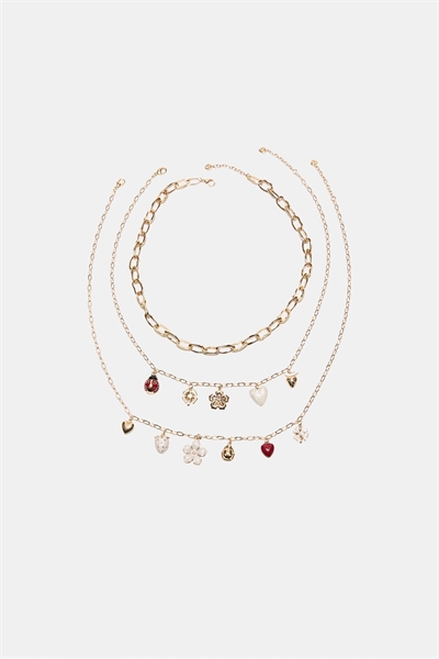 Набор из 3 ожерелий с разнообразными подвесками артикул 156033507