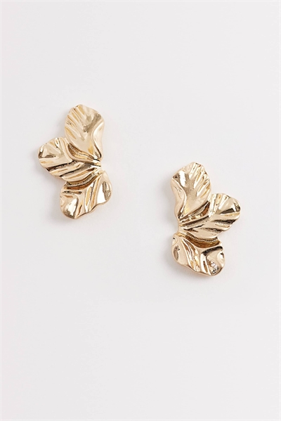 Серьги-гвоздики в форме половинки лепестка артикул 155174216