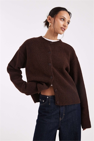 Вязаный кардиган прямого кроя из шерсти артикул 153598299