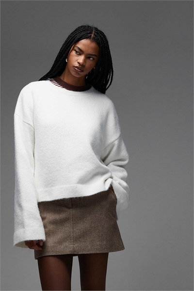 Свитер из тонкого трикотажа с широкими рукавами и шерстью артикул 152557708