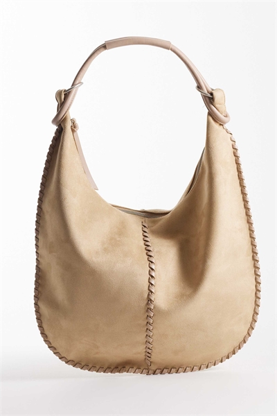 Сумка-тоут из искусственной замши с отделкой в виде стежков артикул 155637683