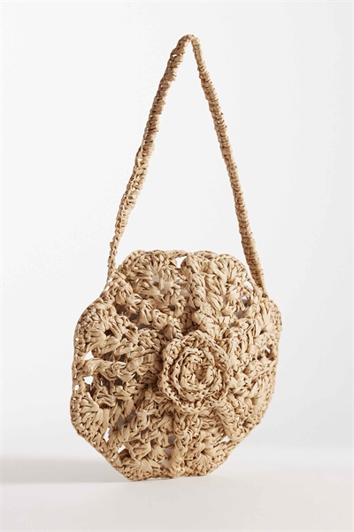 Сумка через плечо с изображением соломенных цветов артикул 153910198