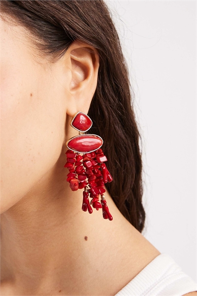 Серьги-капли с отколовшимися элементами из камня артикул 153723850