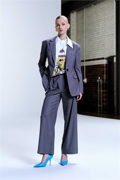 Брюки с широкими штанинами и индивидуально скроенными складками co-ord артикул 153054138