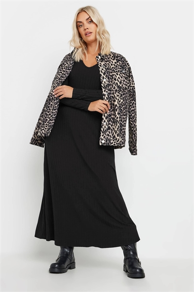 Макси-платье с ребристой текстурой артикул 154018863