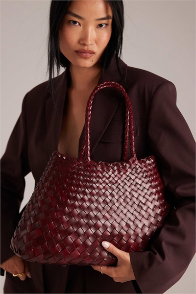 Большая плетеная кожаная сумка Santa Croce артикул 144438308