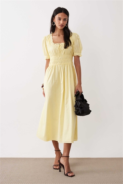 Платье-миди Tula лимонно-желтого цвета артикул 153883330