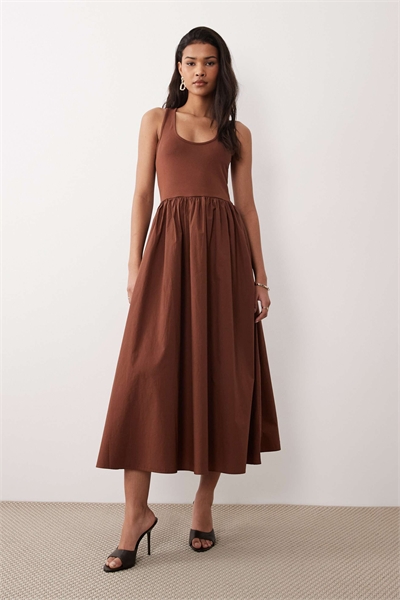 Платье-миди Lexie шоколадно-коричневого цвета артикул 153883326