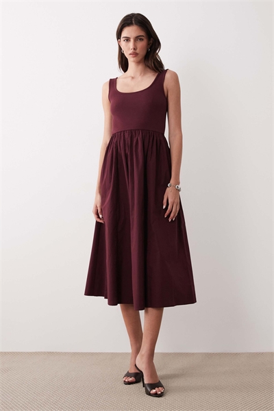 Платье-миди Colorado с ребрами, темно-красного цвета артикул 154034059