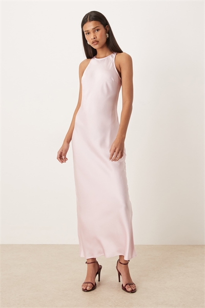 Платье-миди из атласа в стиле «рейсер» артикул 152834421