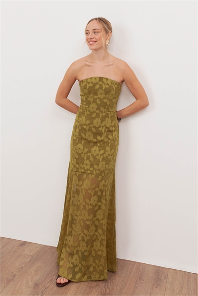 Макси-платье с цветочным принтом и открытой спиной артикул 154594676