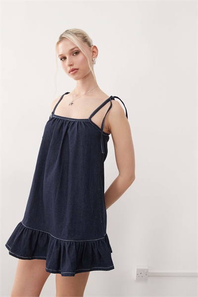 Мини-платье-сарафан из денима от Carlisle артикул 143373999