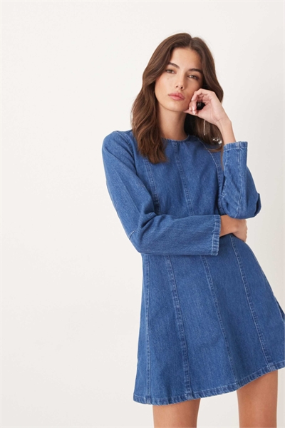 Мини-платье Alma из денима с затянутой складкой спереди артикул 151670800