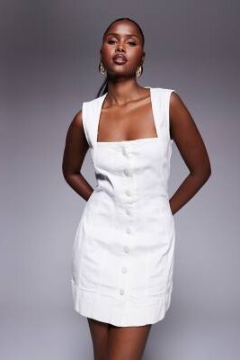 Мини-платье из эластичного трикотажа артикул 145951536