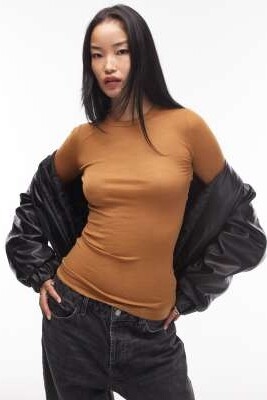 Длинный рукав из мериносовой шерсти, полупрозрачный, вязаный артикул 150524230