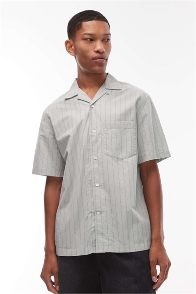 Рубашка свободного кроя из фактурного поплина артикул 148787262