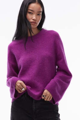 Свободный свитер из сверхмягкой альпаки и шерсти артикул 151304625