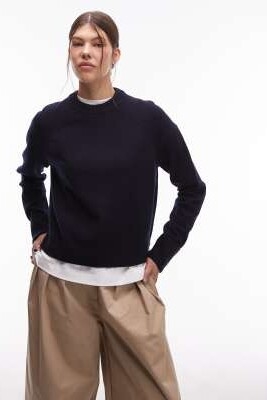 Шерстяной свитер с круглым вырезом артикул 150524148