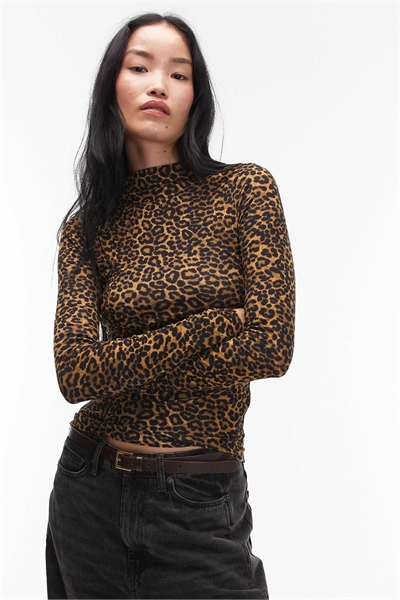 Вязаный топ с широкой ребристой горловиной и полупрозрачной тканью артикул 151901028