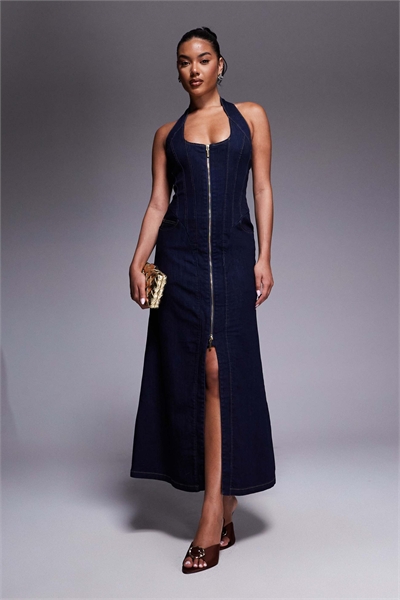 Платье-миди из денима от Martel артикул 147691369