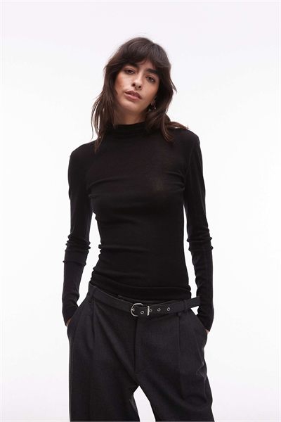 Свитер с длинными рукавами и капюшоном из мериносовой шерсти артикул 150524169