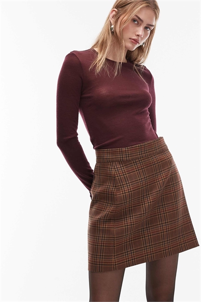 Мини-юбка из шерсти артикул 150524206