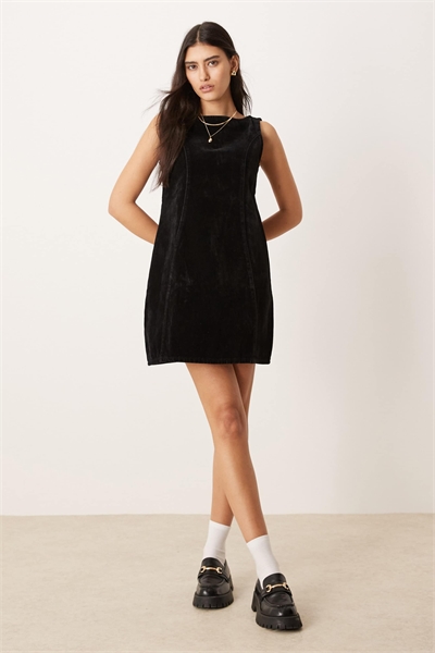 Мини-платье из джинсовой ткани с флокированным покрытием артикул 142802960