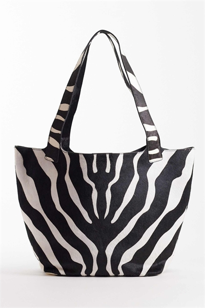 Большая кожаная сумка-тоут из пони-волоса артикул 154312471