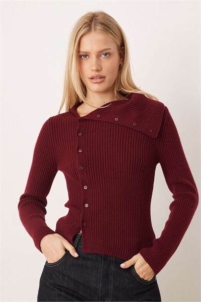 Свитер с асимметричной застежкой артикул 154235942