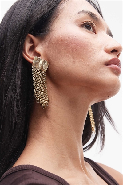 Серьги-капли с текстурным каскадом артикул 149319287